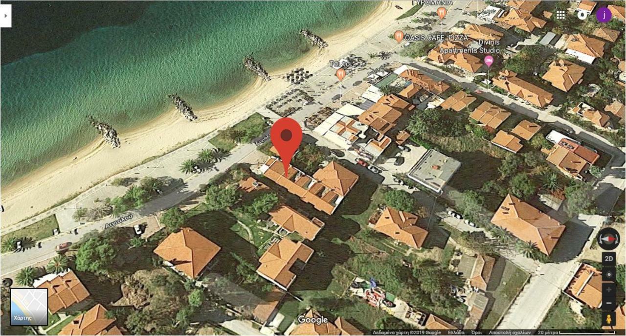 Maisonette No2 on coastal sidewalk Nikiti  Esterno foto